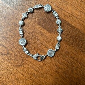 Judith Ripka Sterling and Diamonique Multi Cut Bracelet